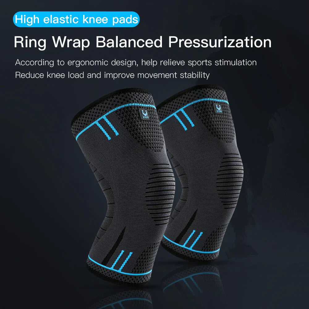 2Pcs Compression Knee Support Sleeve Elastic & Breathable Knee Brace Xl