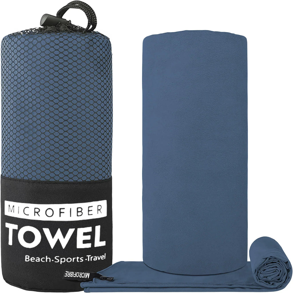 1-Pc Quick-Dry Microfibre Sports Towel (Navy Blue)
