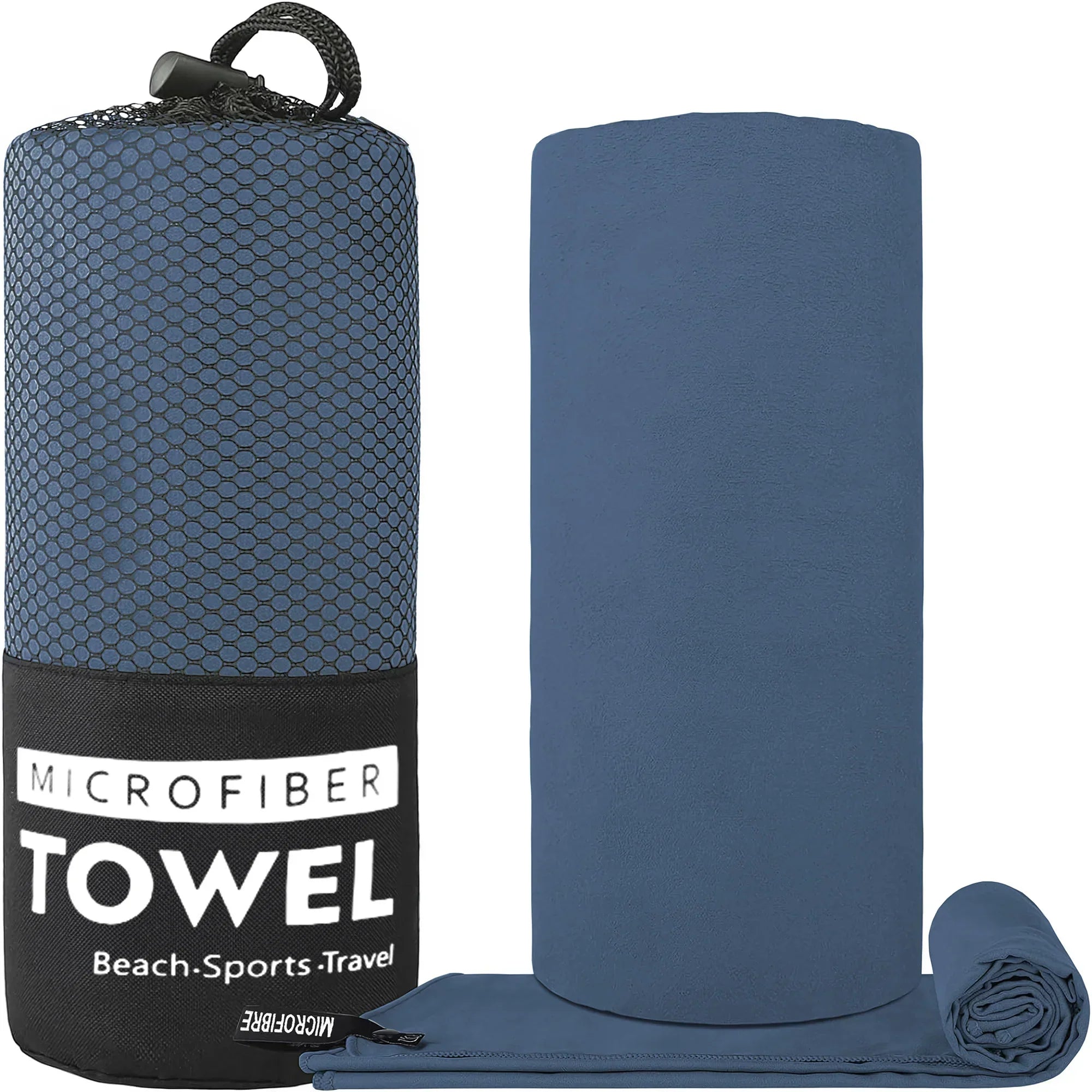 1-Pc Quick-Dry Microfibre Sports Towel (Navy Blue)
