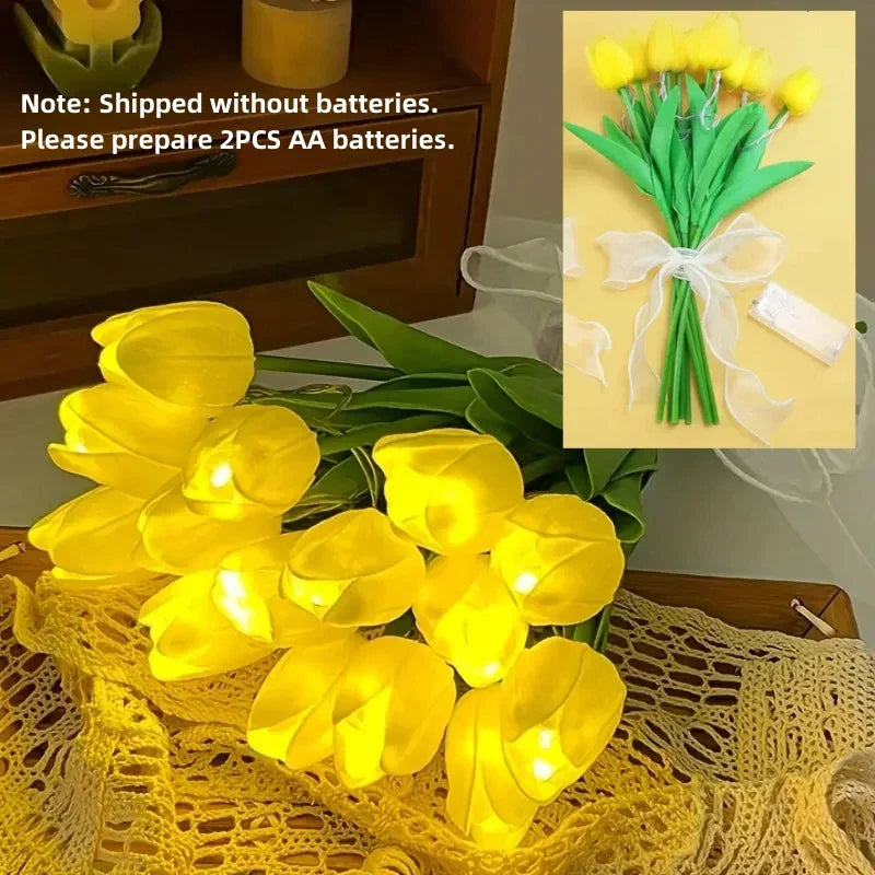 Led Tulip Flowers Table Lamp