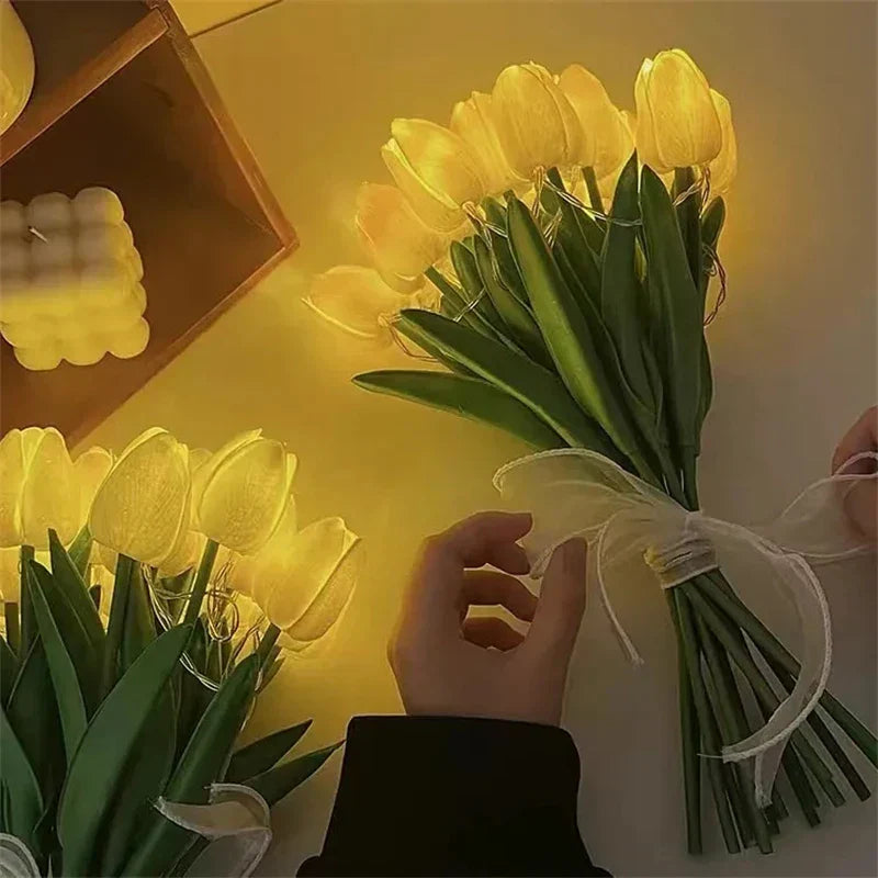 Led Tulip Flowers Table Lamp
