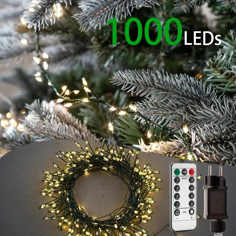 Cluster String Lights With Remote (1000Led)