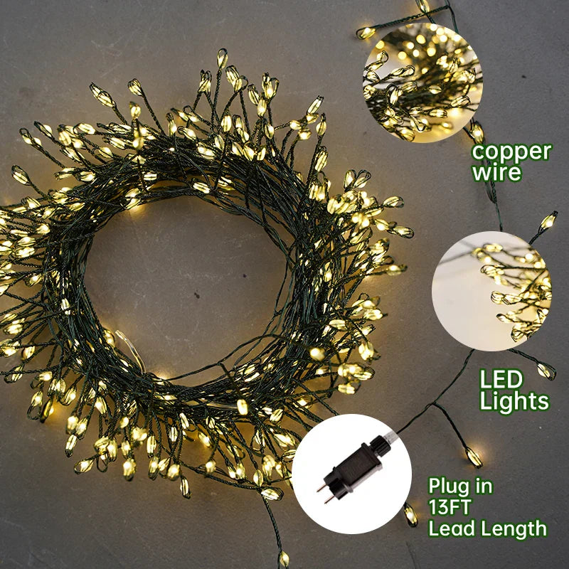 Cluster String Lights With Remote (1000Led)