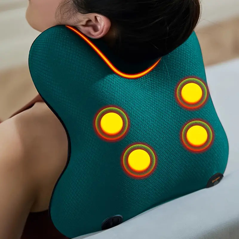 Cordless Shiatsu Back Massager with Heat - Green