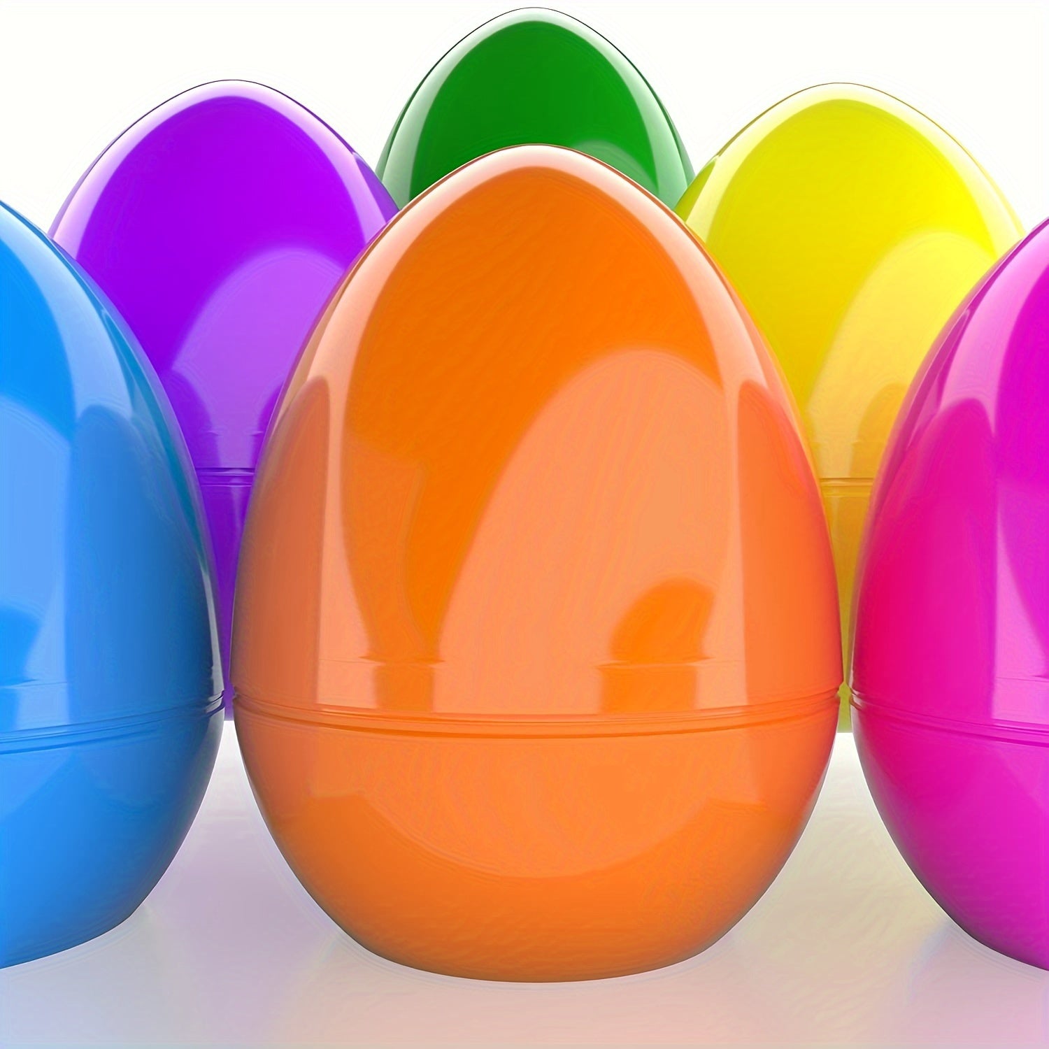 6Pcs Assorted Colors Giant Fillable Easter Eggs