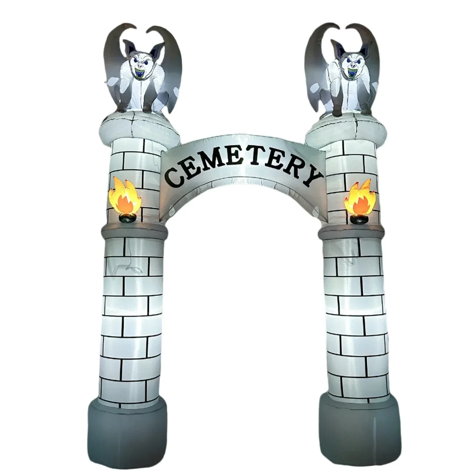 10Ft Halloween Castle Inflatable Archway With Led Lights
