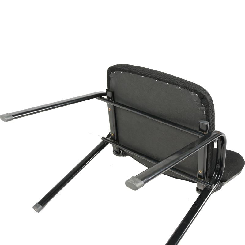 Stackable & Linkable Office Conference Visitor Community  Chairs (Set of 7-Black)