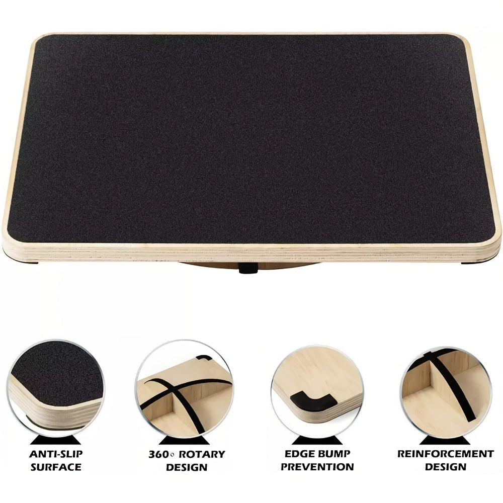Beechwood Balance Board with Non-Slip Surface