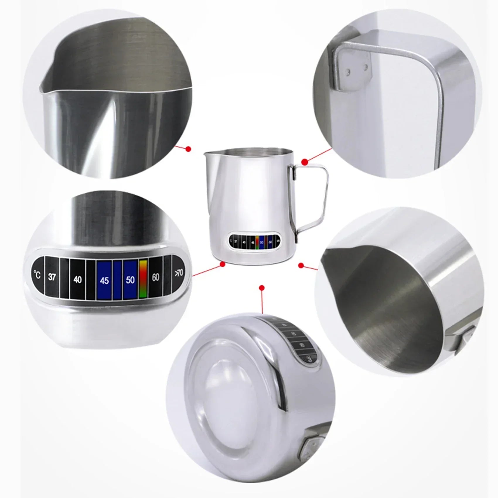 600ML Stainless Steel Milk Frothing Pitcher Silver