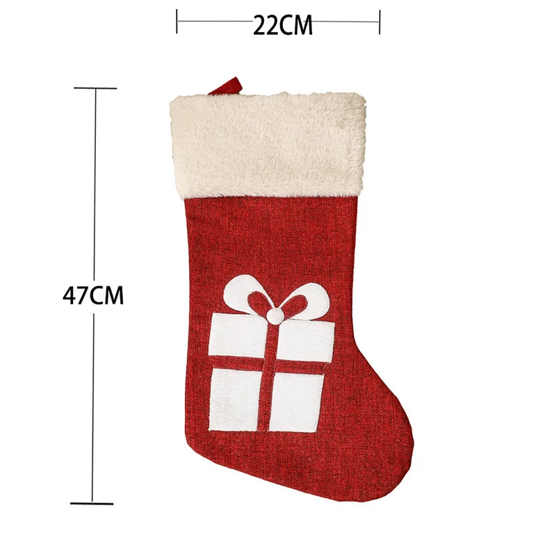 Christmas Stockings Reindeer Tree Holiday Decor Set (12 Pcs)