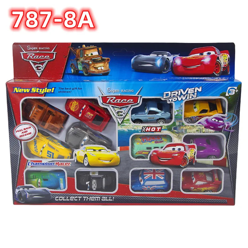 Disney Pixar Cars Lightning Mcqueen Toy Set (12Pcs)