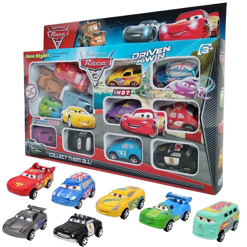 Disney Pixar Cars Lightning Mcqueen Toy Set (12Pcs)