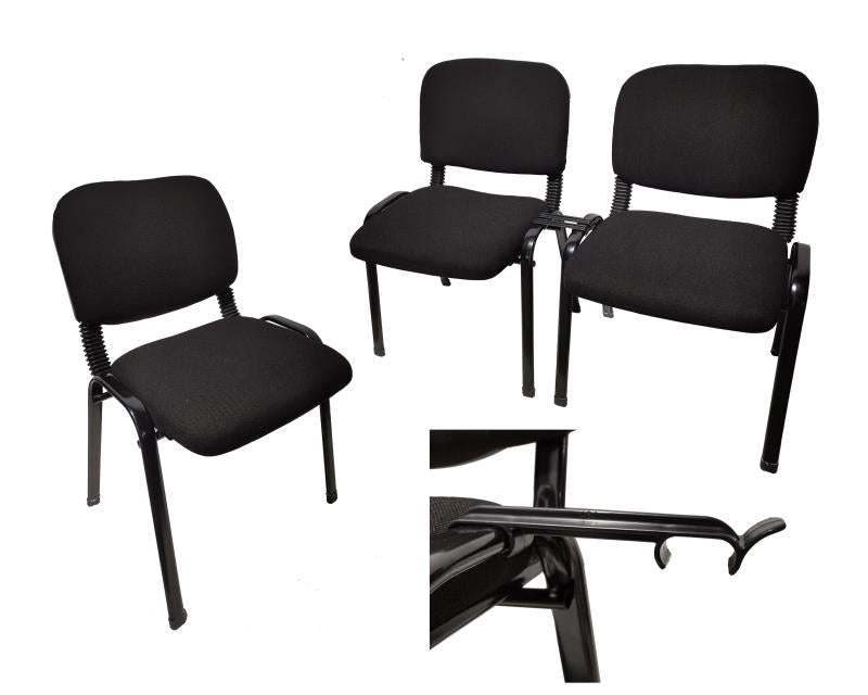 Black NNE Stacking Chairs(Set of 7) Linkabe - NNE Furniture