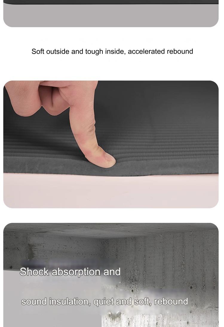 20Mm Thick Shock-Absorbing Yoga Mat With Portable Backpack & Straps