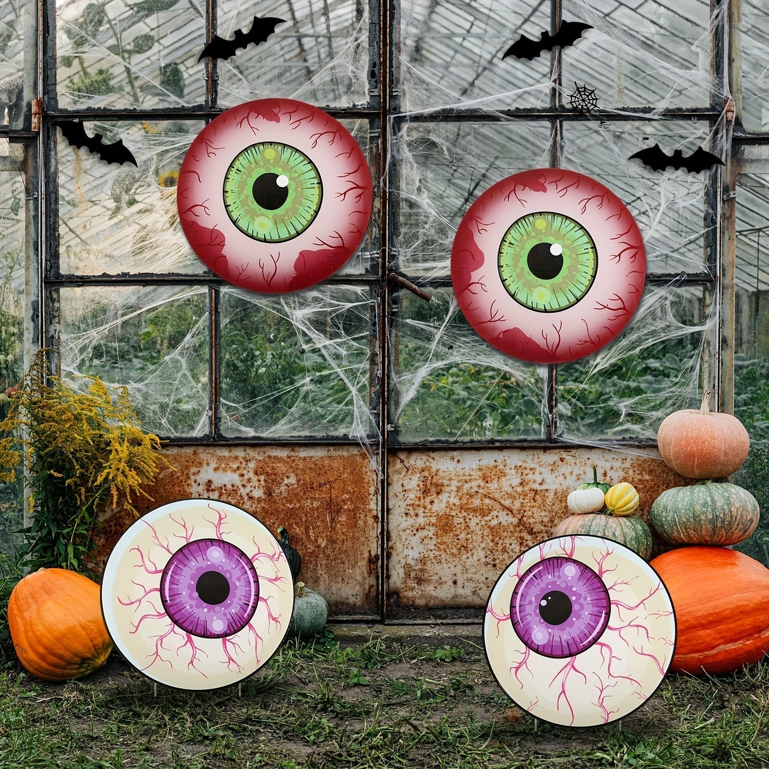Halloween Eyeball Yard Stakes Outdoor (6pcs)