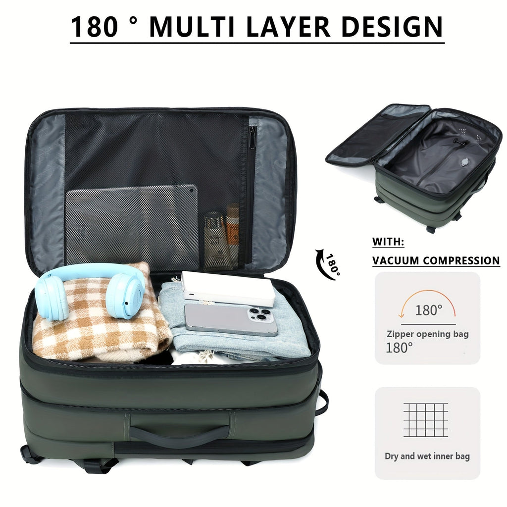 Vacuum Compression Nylon Backpack for Men
