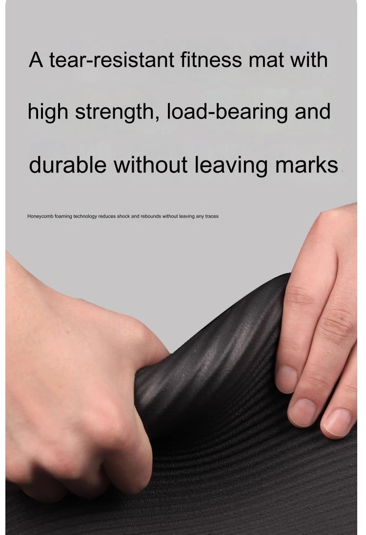 20Mm Thick Shock-Absorbing Yoga Mat With Portable Backpack & Straps