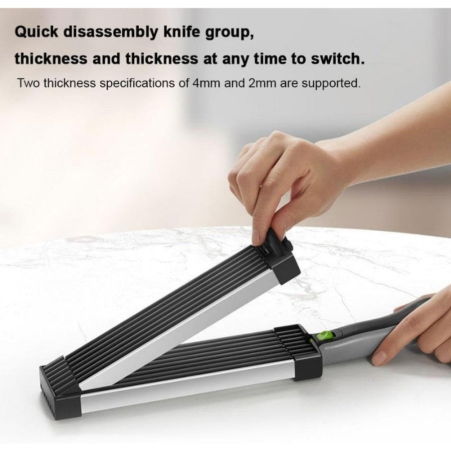 Manual Meat Slicer Set With Interchangeable Blades