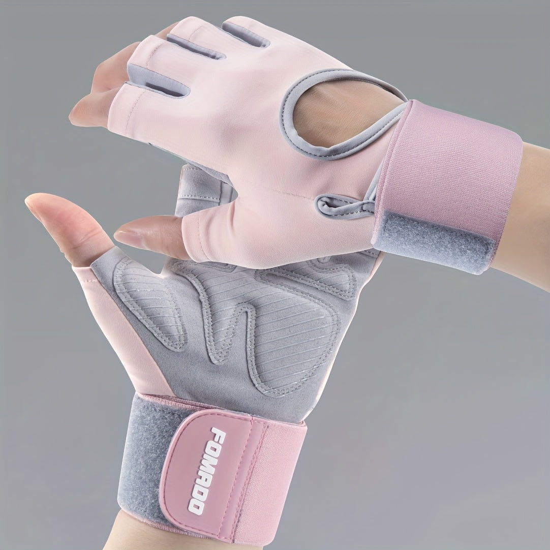 Women's Breathable Weightlifting Gym Gloves – Adjustable Wrist Support & Non-Slip Grip