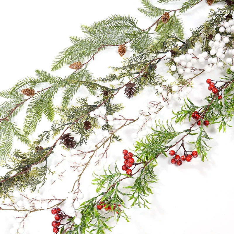 Christmas Wreath Rattan Vine Garland Xmas Decor