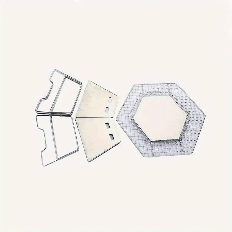 Hexagonal Stainless Steel Wood Stove