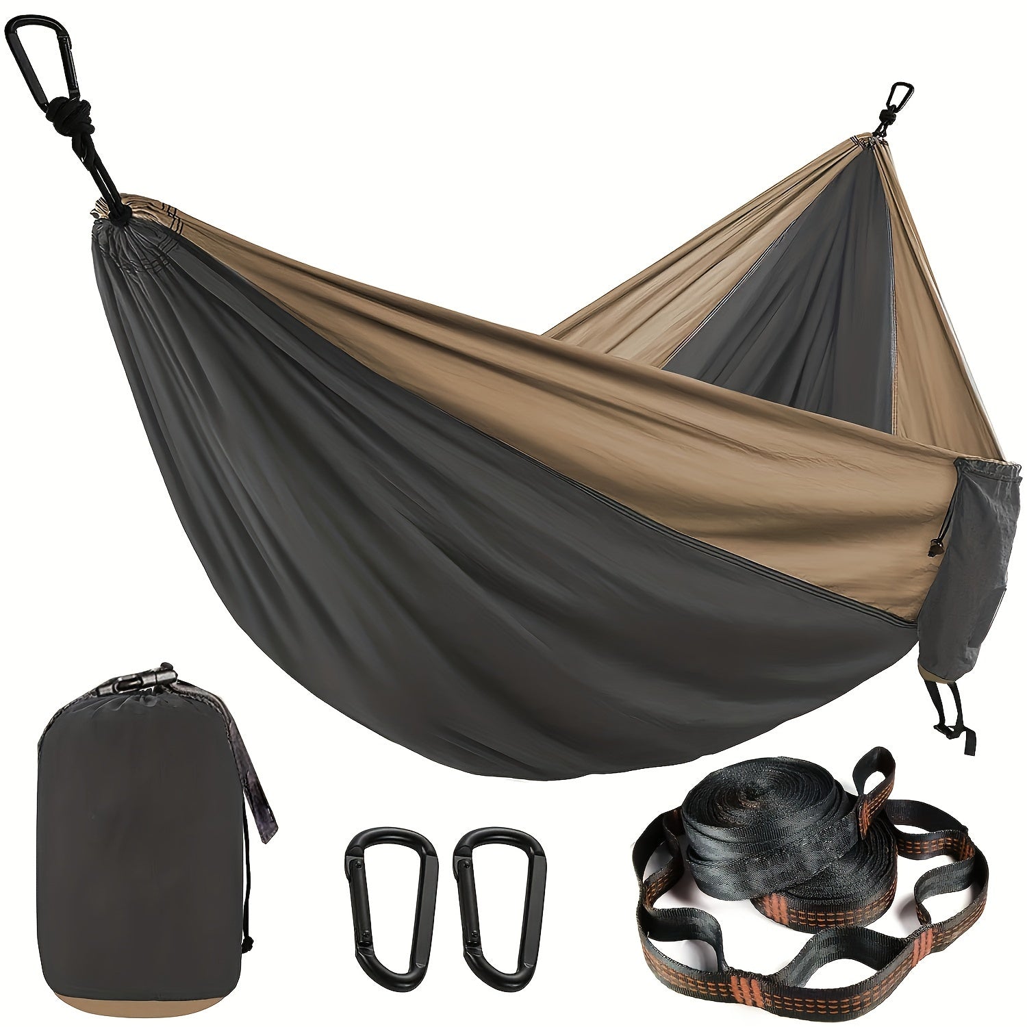 Anti-Tip Camping Hammock with Tree Straps & Carry Bag
