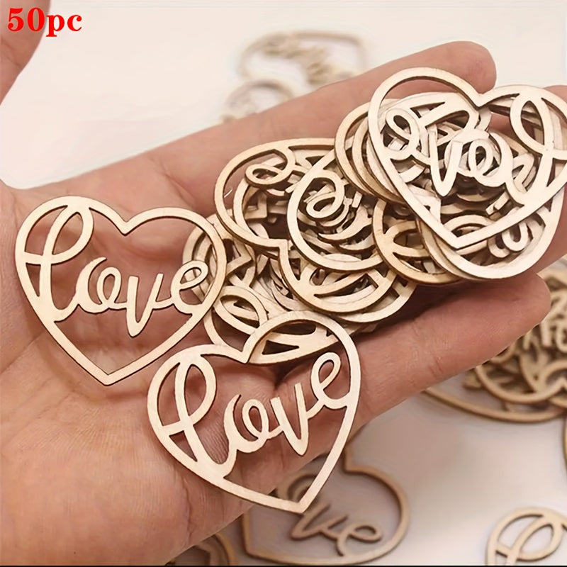 Love Heart Wood Crafts For Diy Home Decor