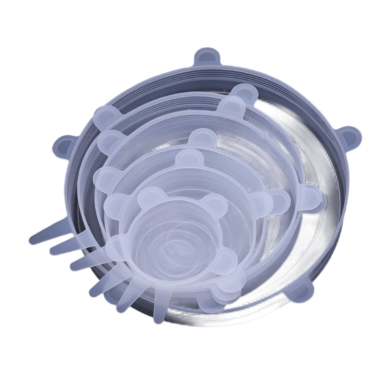 6Pcs Silicone Stretch Lids For Food Storage