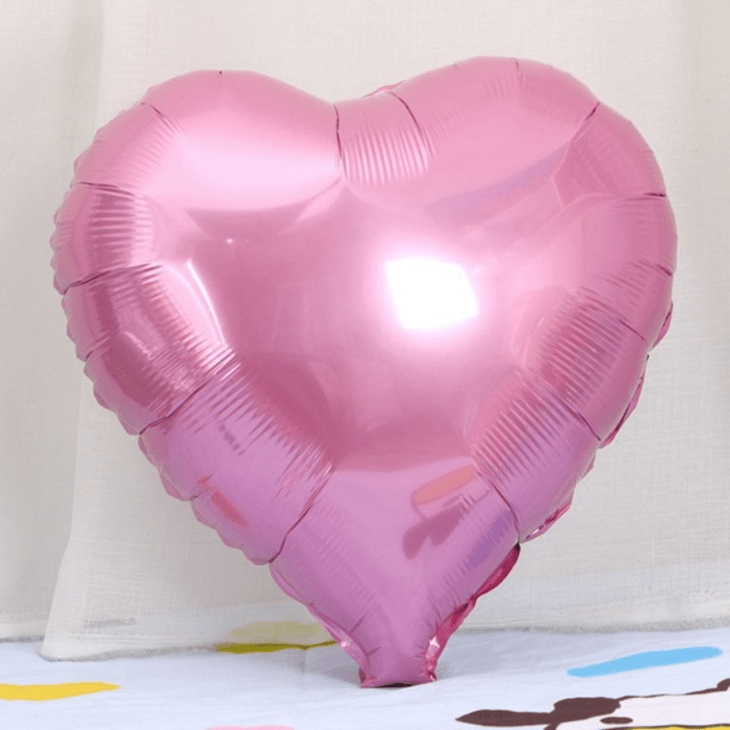 10Pcs Pink Silver Love Balloons Set