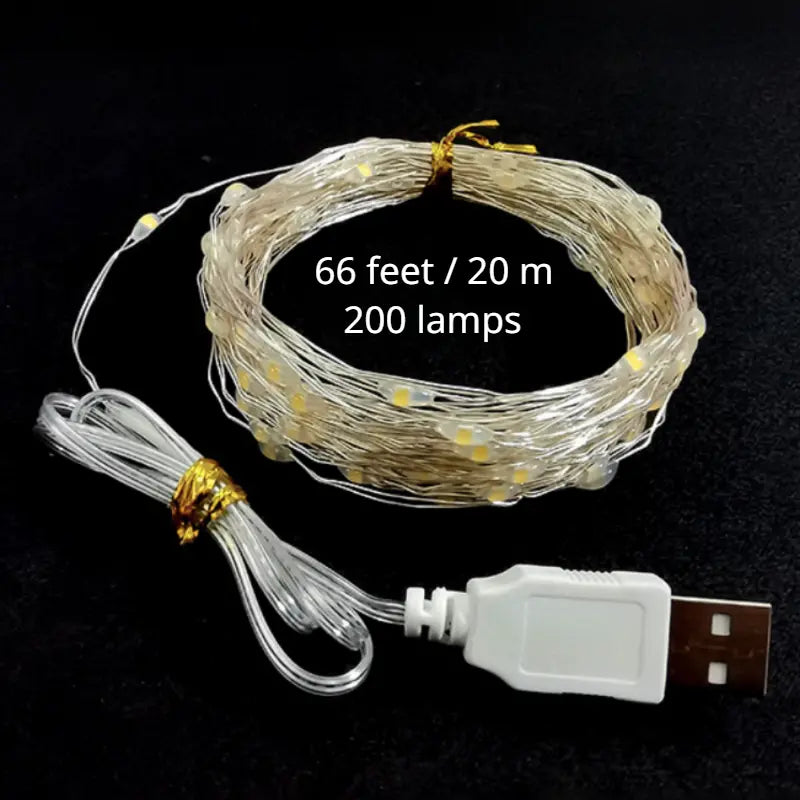 Twinkling Tidings: Copper Wire LED String Lights for a Merry Christmas