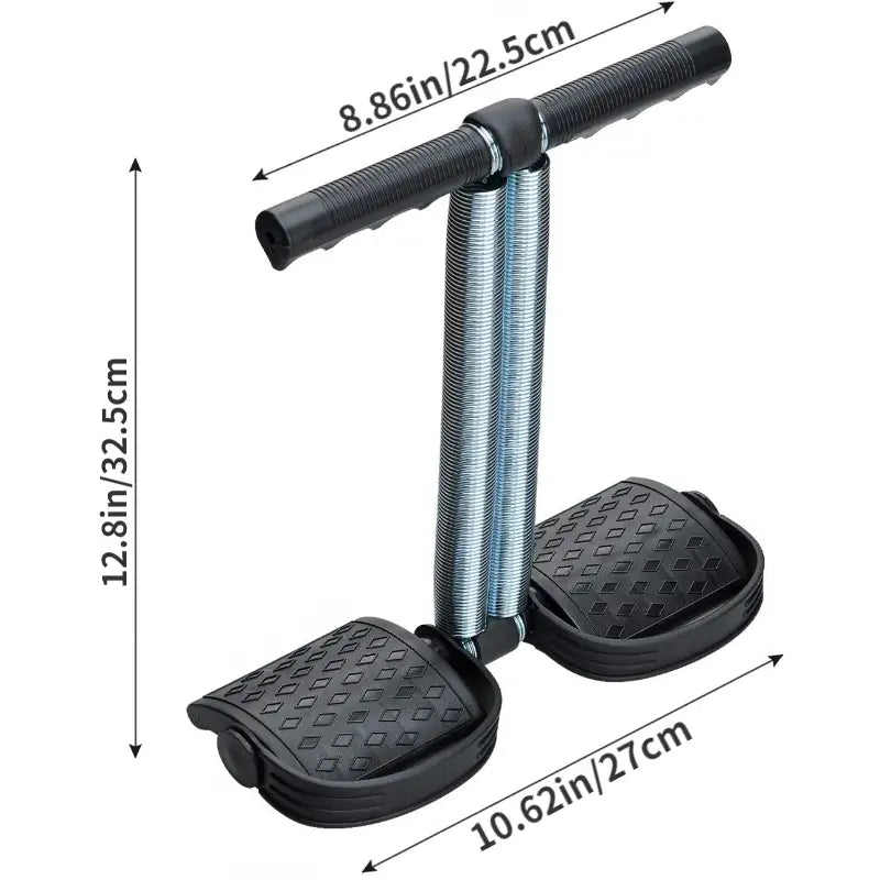Elastic Sit Up Equipment with Dual Spring Tension Foot Pedal