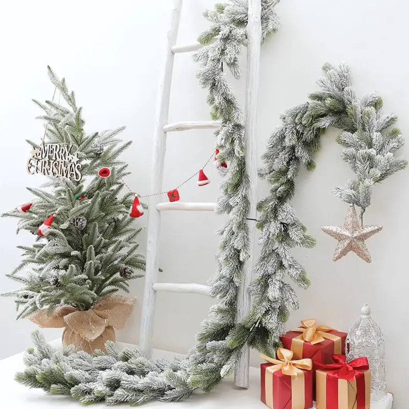 Winter Wonderland: Snow-Flocked Artificial Christmas Trees
