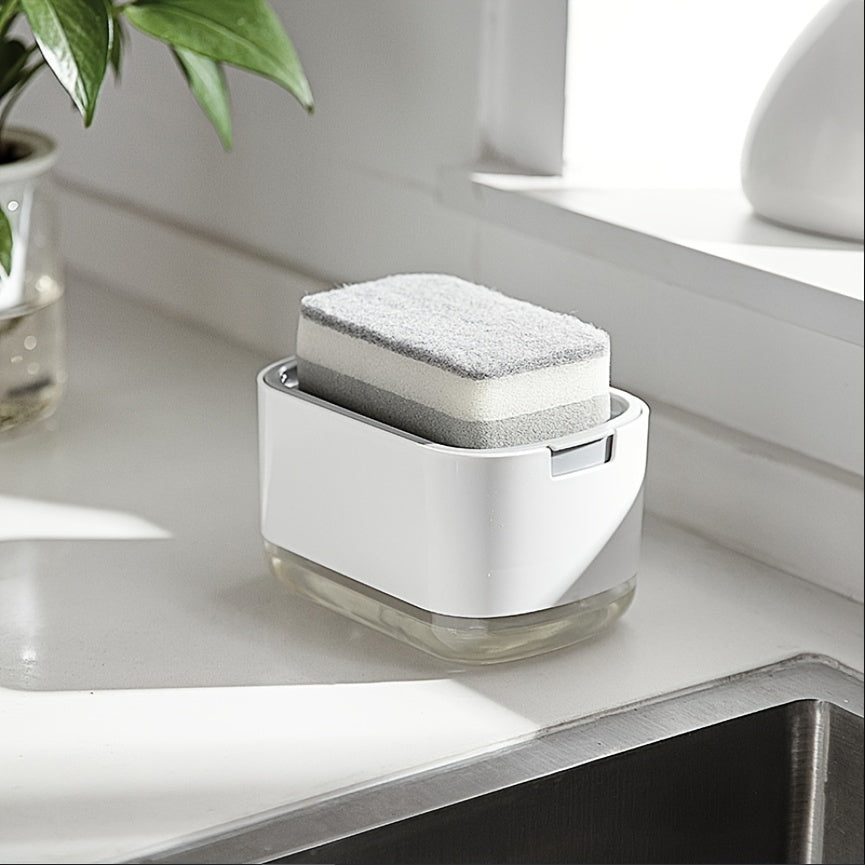 2-in-1 Kitchen Soap Dispenser with Sponge