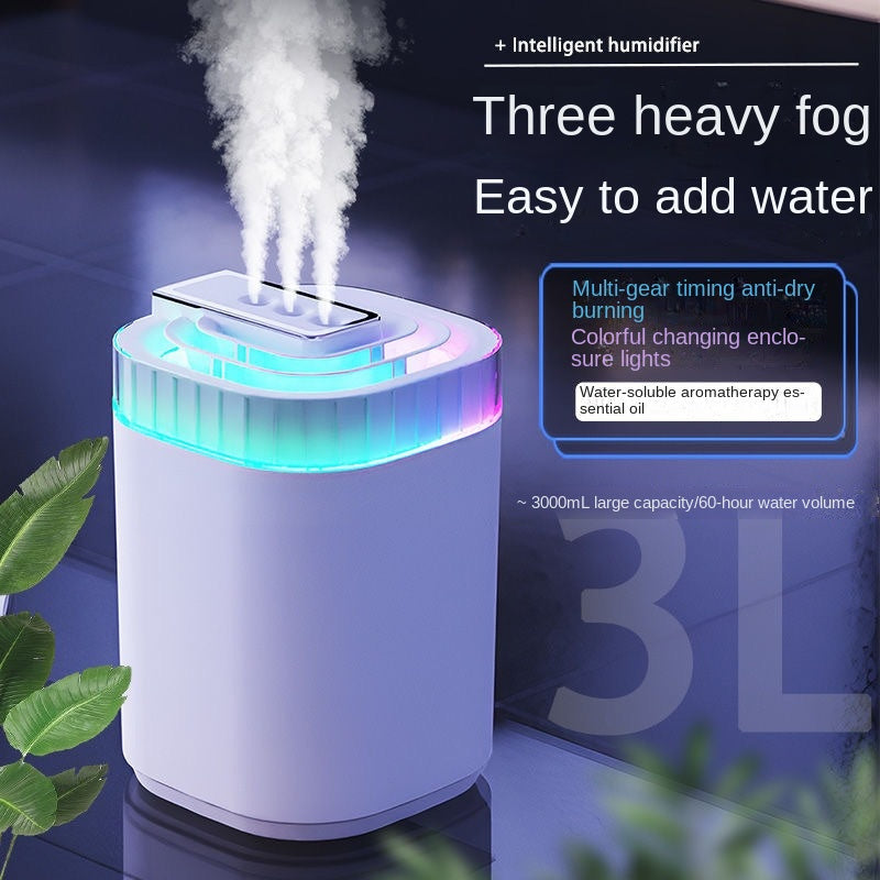Silent Rhythm Humidifier 3L Three Spout Home Office