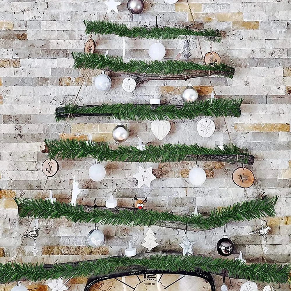 Christmas Greenery Tinsel Garland For Tree & Decor