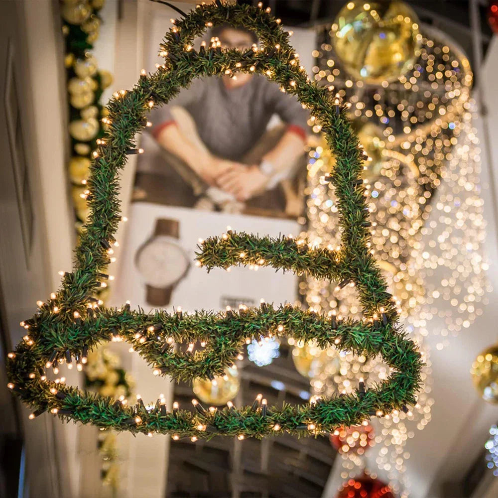 Christmas Greenery Tinsel Garland For Tree & Decor