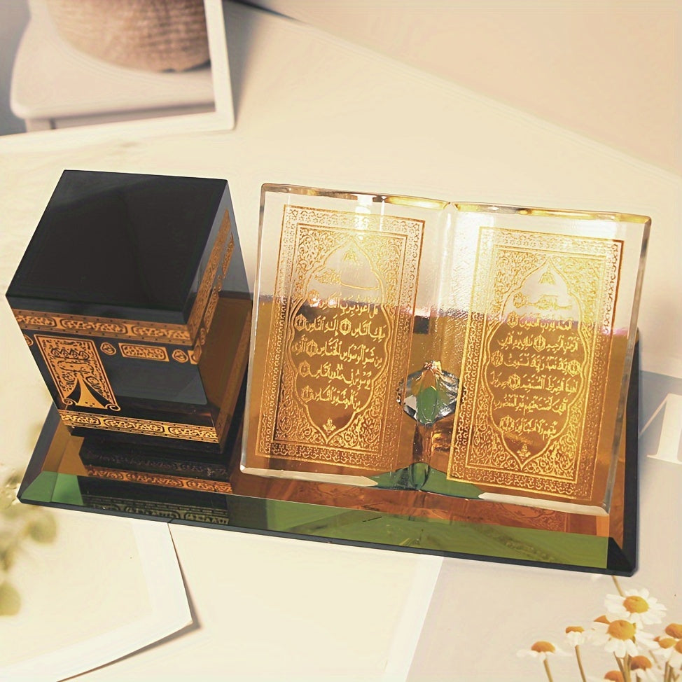 Crystal Kaaba Model Religious Tabletop Showpiece