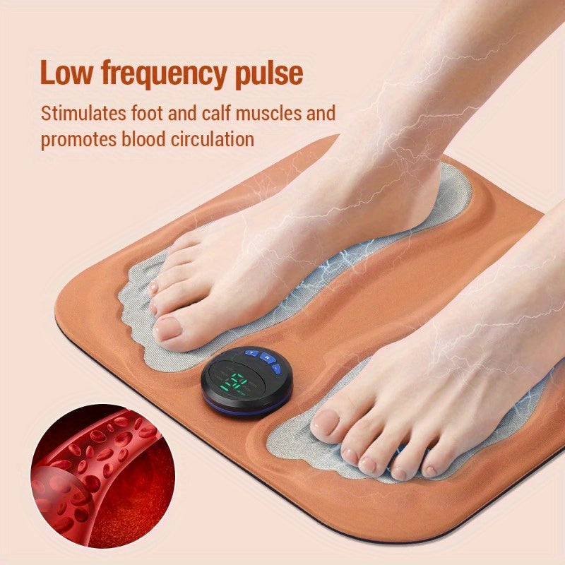 Rechargeable 3D Foot Massager Pad – Foldable Acupressure Mat  – Orange
