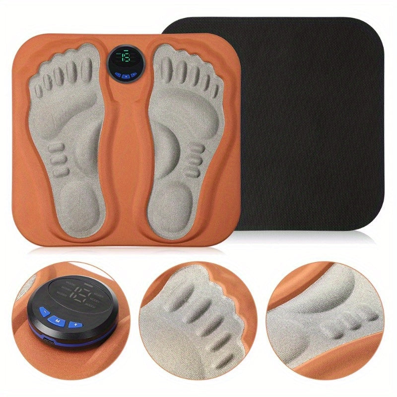 Rechargeable 3D Foot Massager Pad – Foldable Acupressure Mat  – Orange