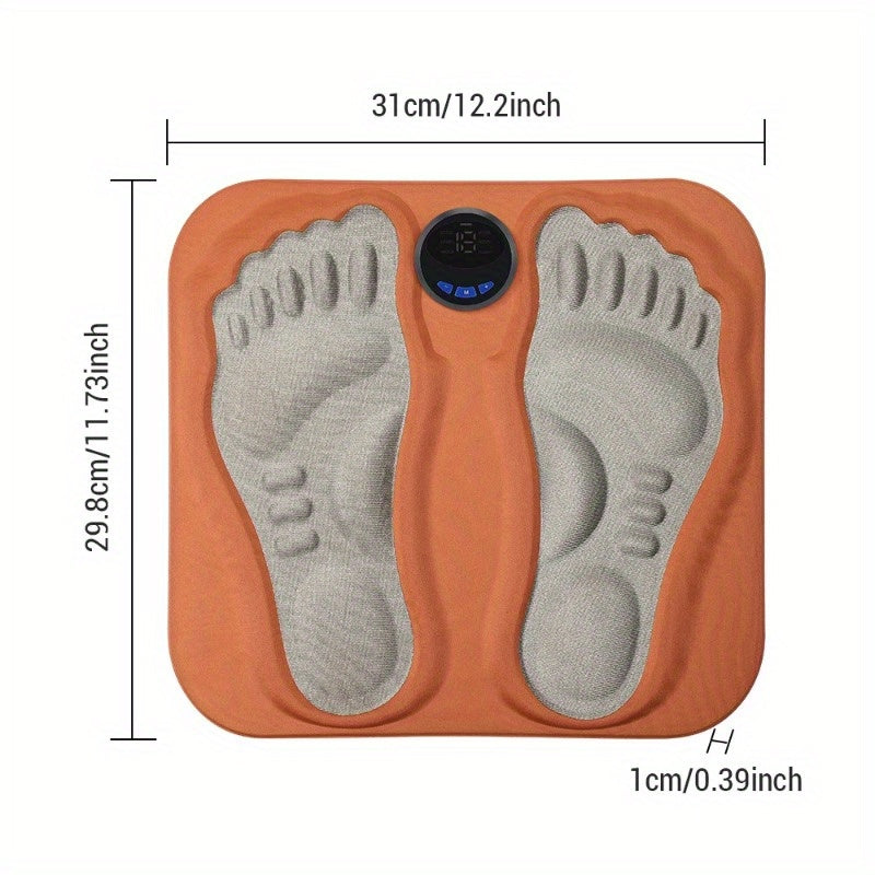 Rechargeable 3D Foot Massager Pad – Foldable Acupressure Mat  – Orange