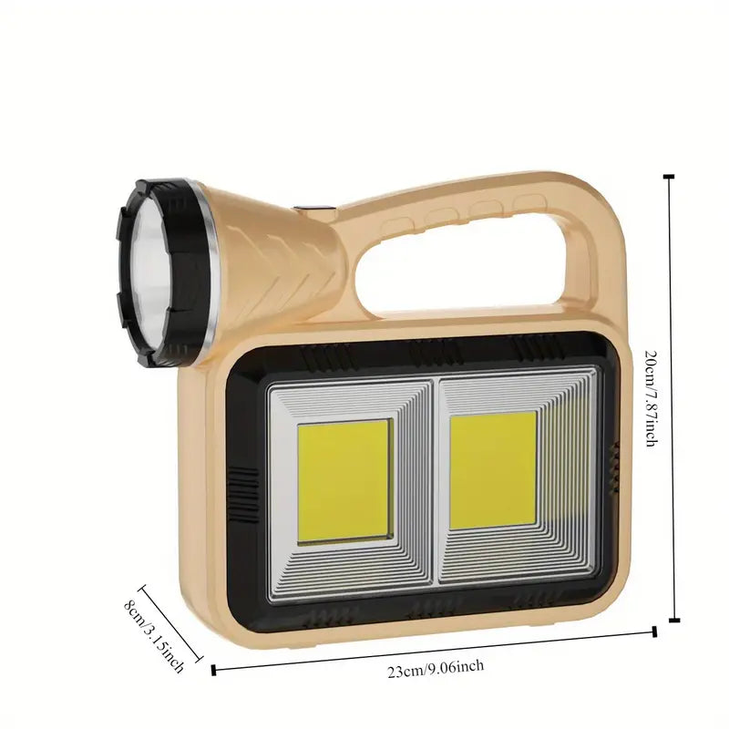 Antique Metal Finish Solar Outdoor Camping Light - COB Type