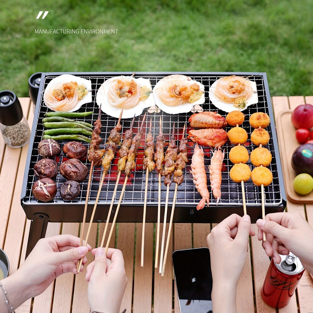 Portable Foldable BBQ Grill for Outdoor Camping & Picnics