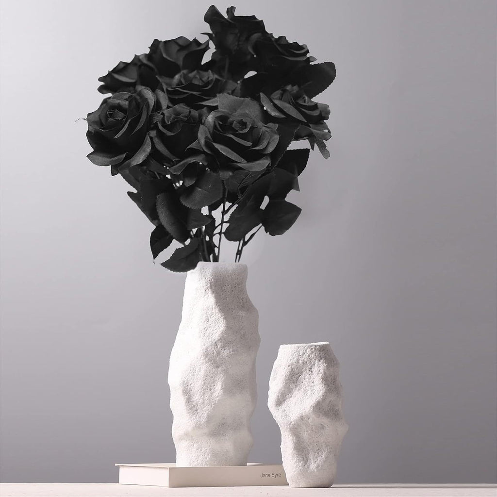 20Pcs Black Roses Artificial Flowers