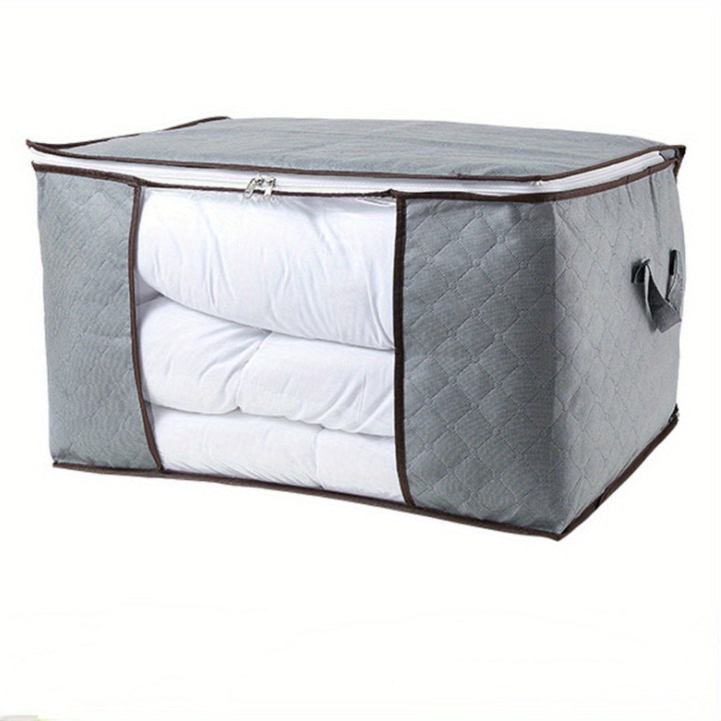 Quilted Storage Box with Zipper & Handles