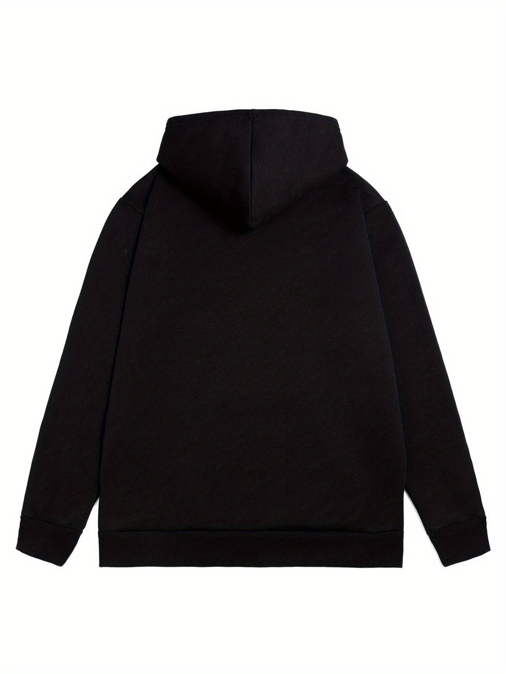 Bowl-Wearing Figure Graphic Hoodie
