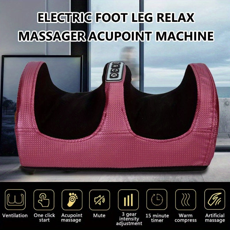 Foot Massager Machine – Electric Heated Kneading(Red)