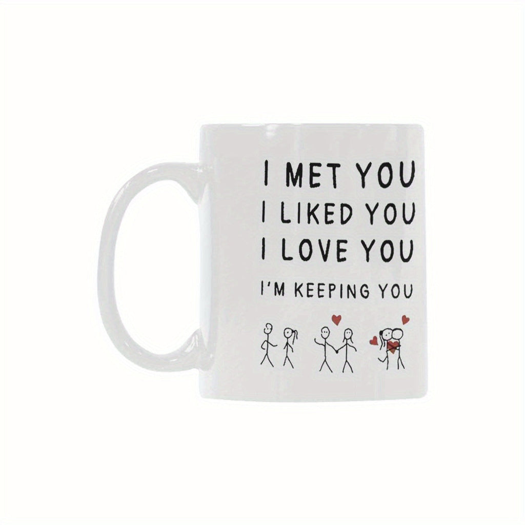 3D Ceramic Coffee Mug With Romantic Quote For Couples