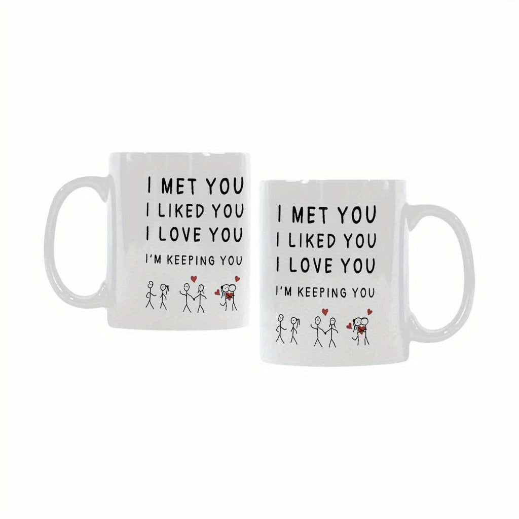 3D Ceramic Coffee Mug With Romantic Quote For Couples