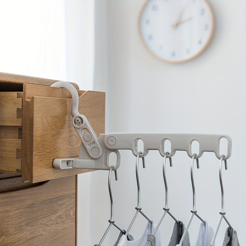 Foldable 5-Hole Hanger Portable Space-Saving Drying Rack