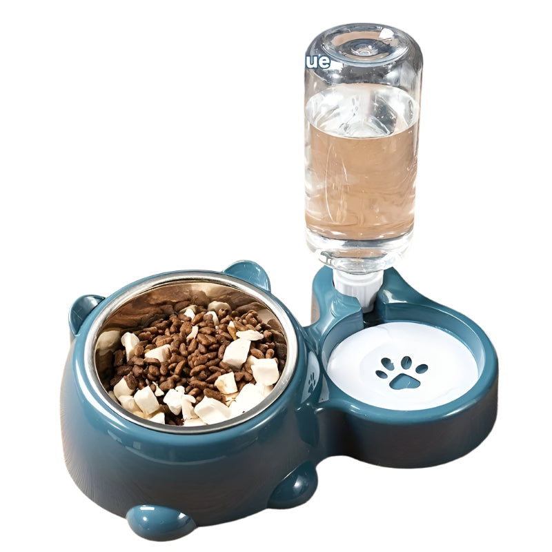 2-In-1 Pet Feeder With Automatic Water Dispenser